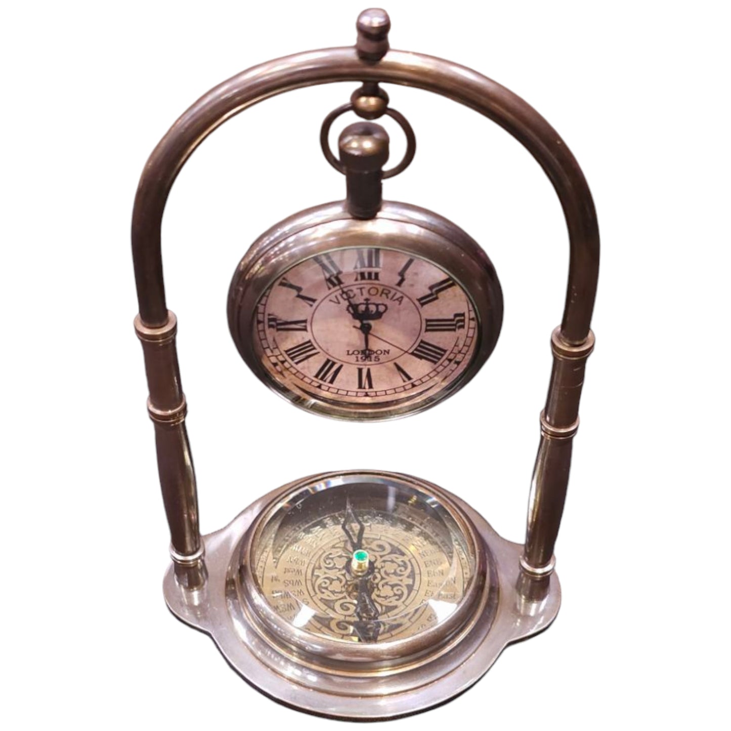 Collectible Brass Mantel Clock – Perfect for History Enthusiasts