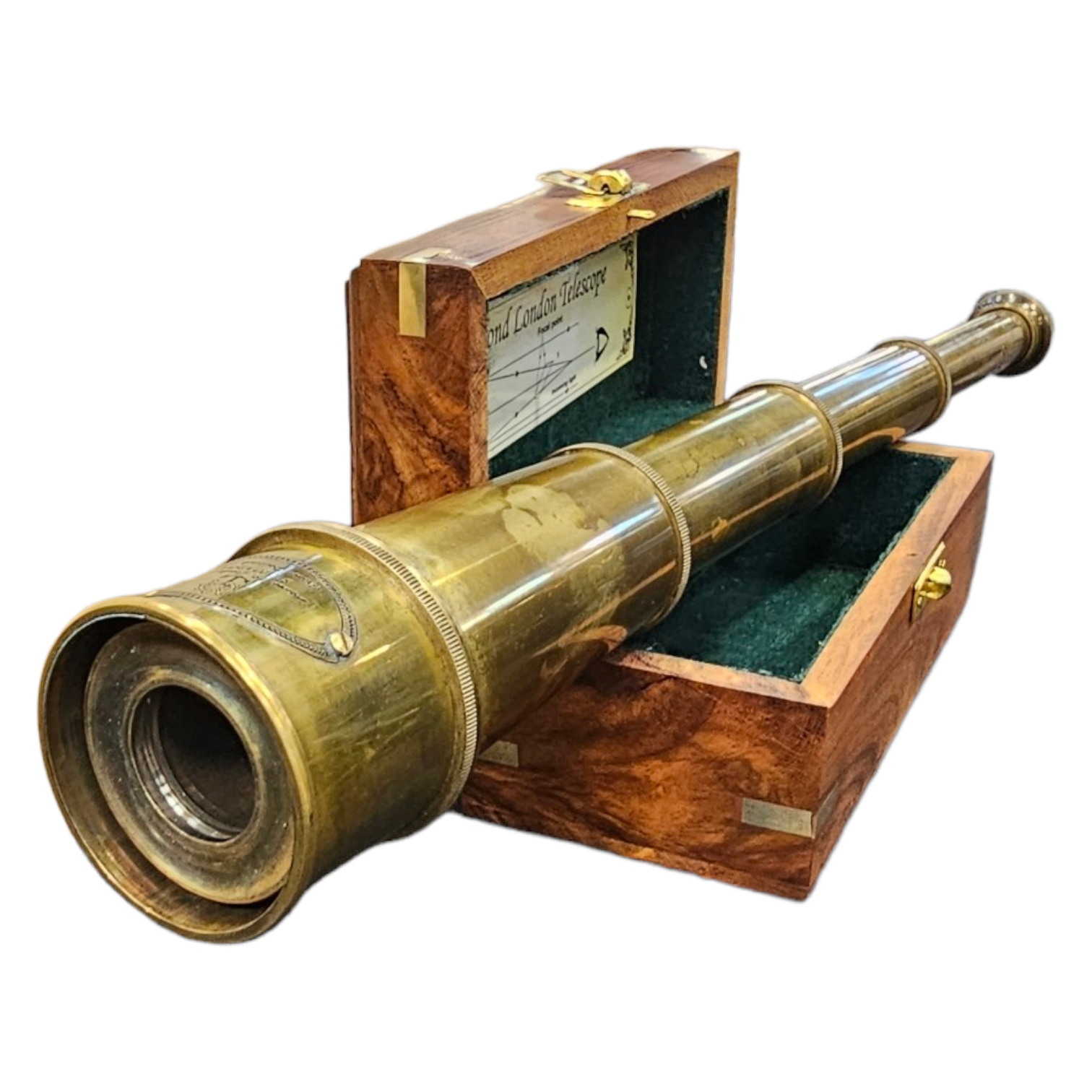 Patina telescope with box