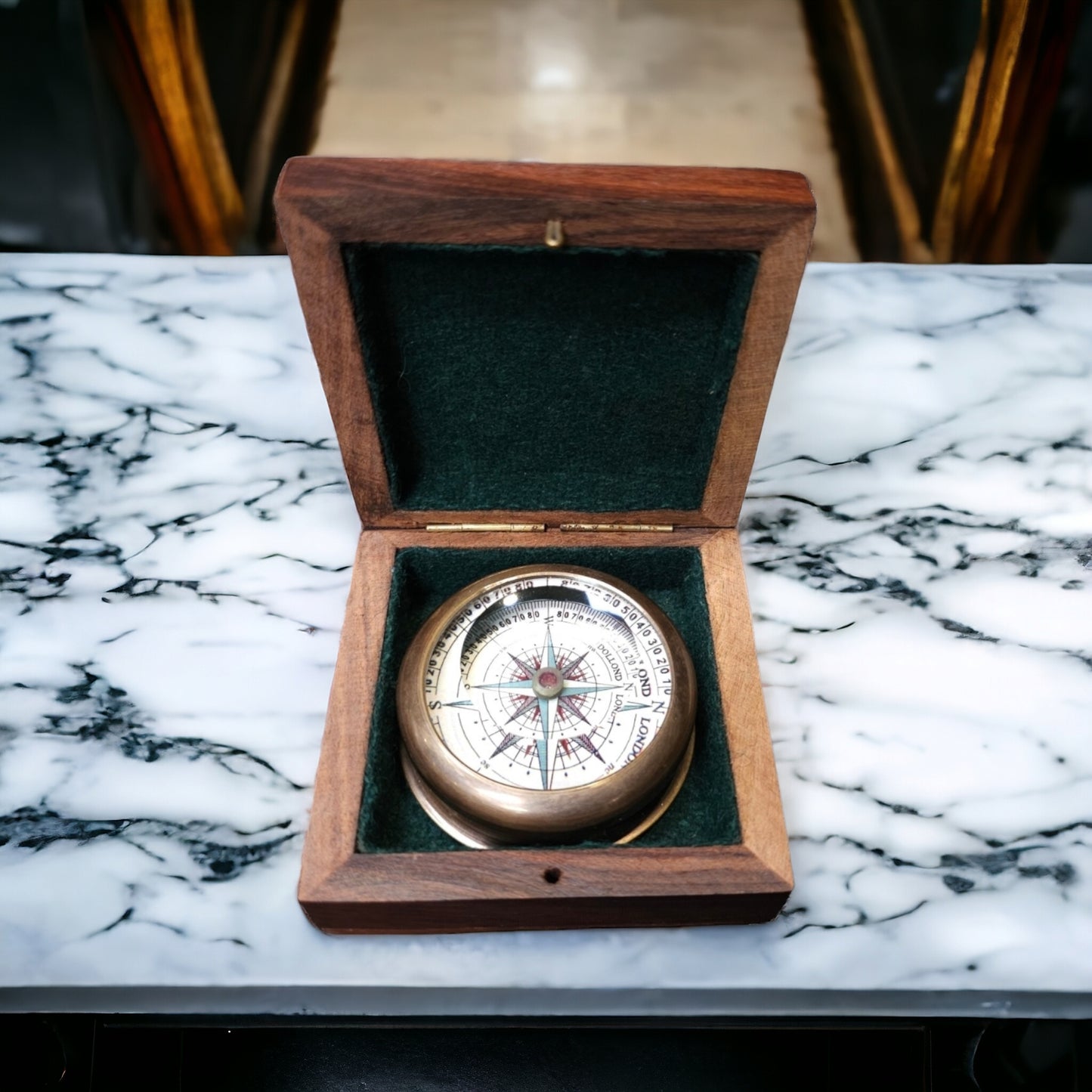Dollond London paperweight compass