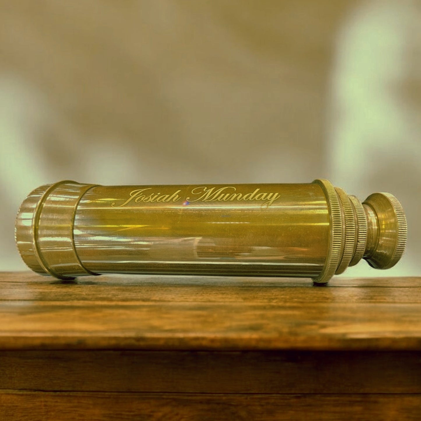The Humble Pirate’s Telescope | Antique Brass Spyglass | Vintage Nautical Telescope with Wooden Box | Custom Engraved Gift for Collectors & Explorers