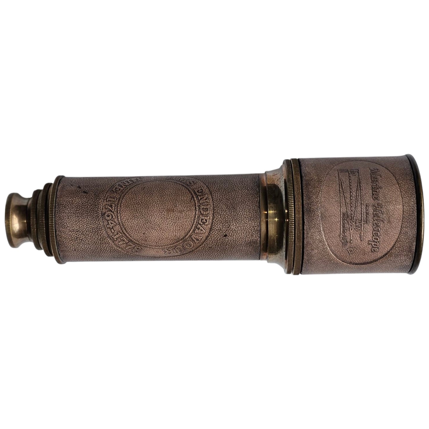 Antique Brass Torch Telescope – Vintage Explorer’s Spyglass with Engraving