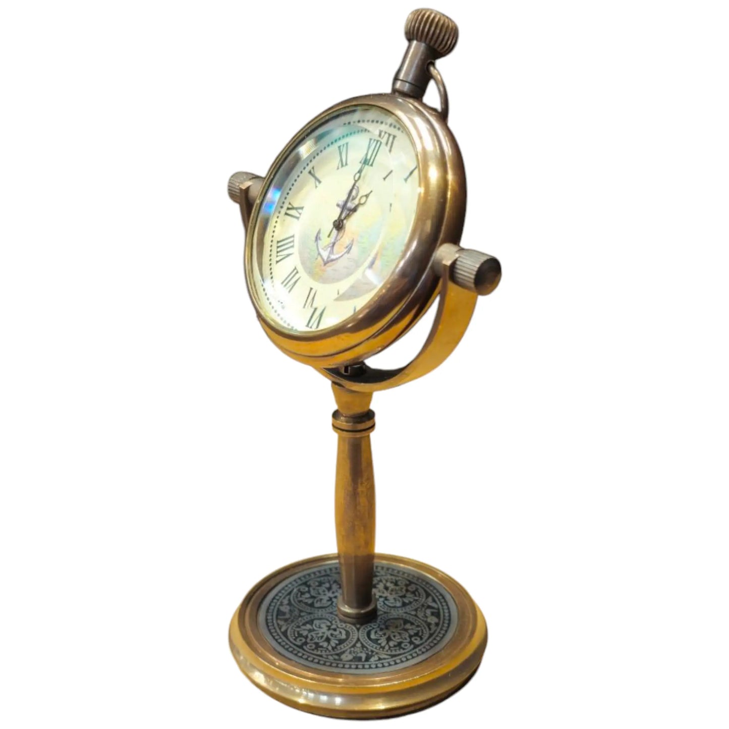 Anchor table clock made of brass | Customisable | Engravable