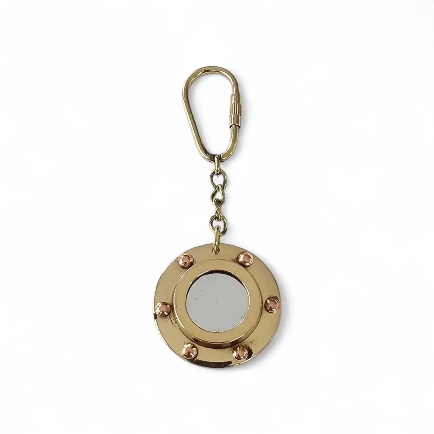 Brass Copper Nautical Porthole keyring