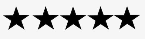 Black 5 star rating