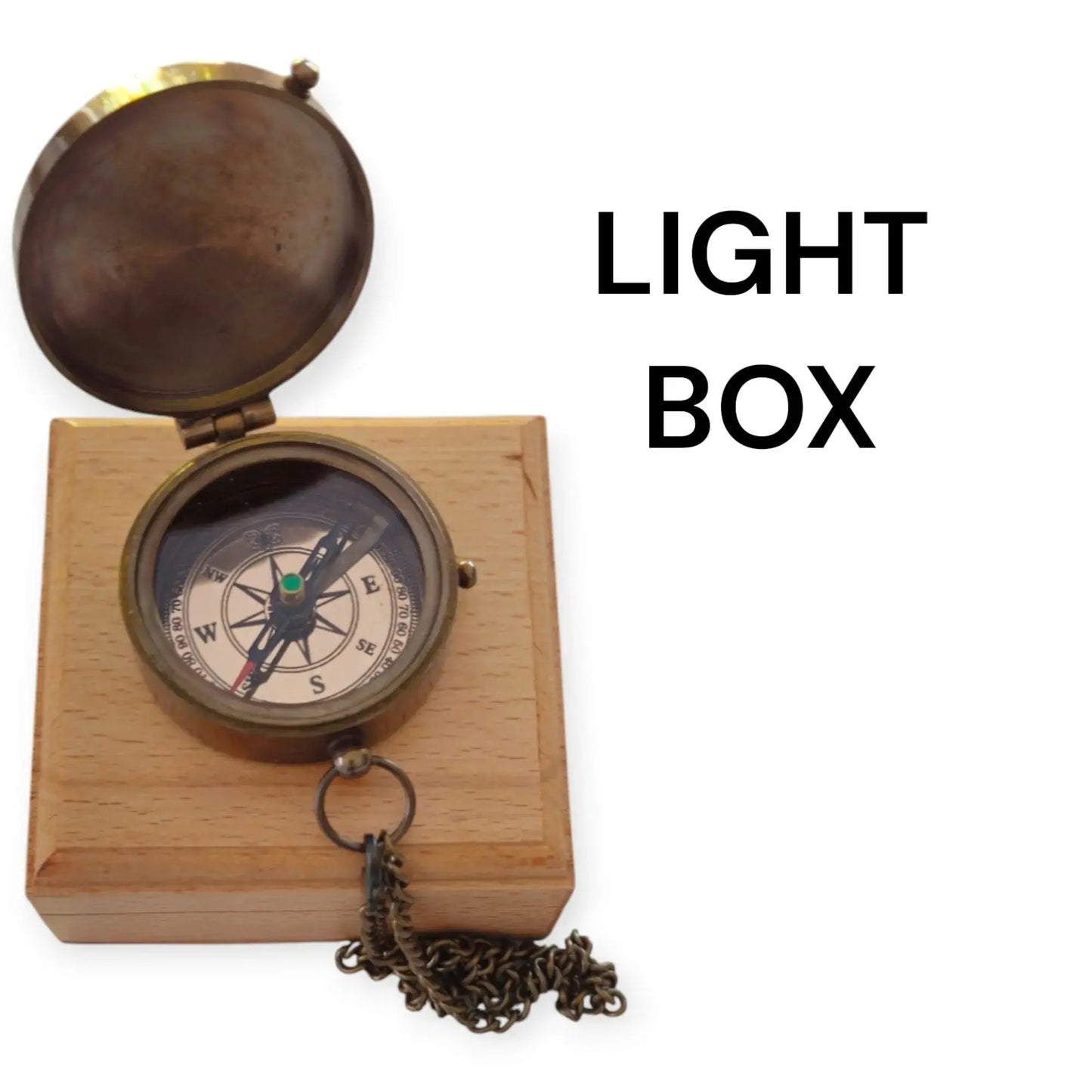 Quote compass with light brown box
