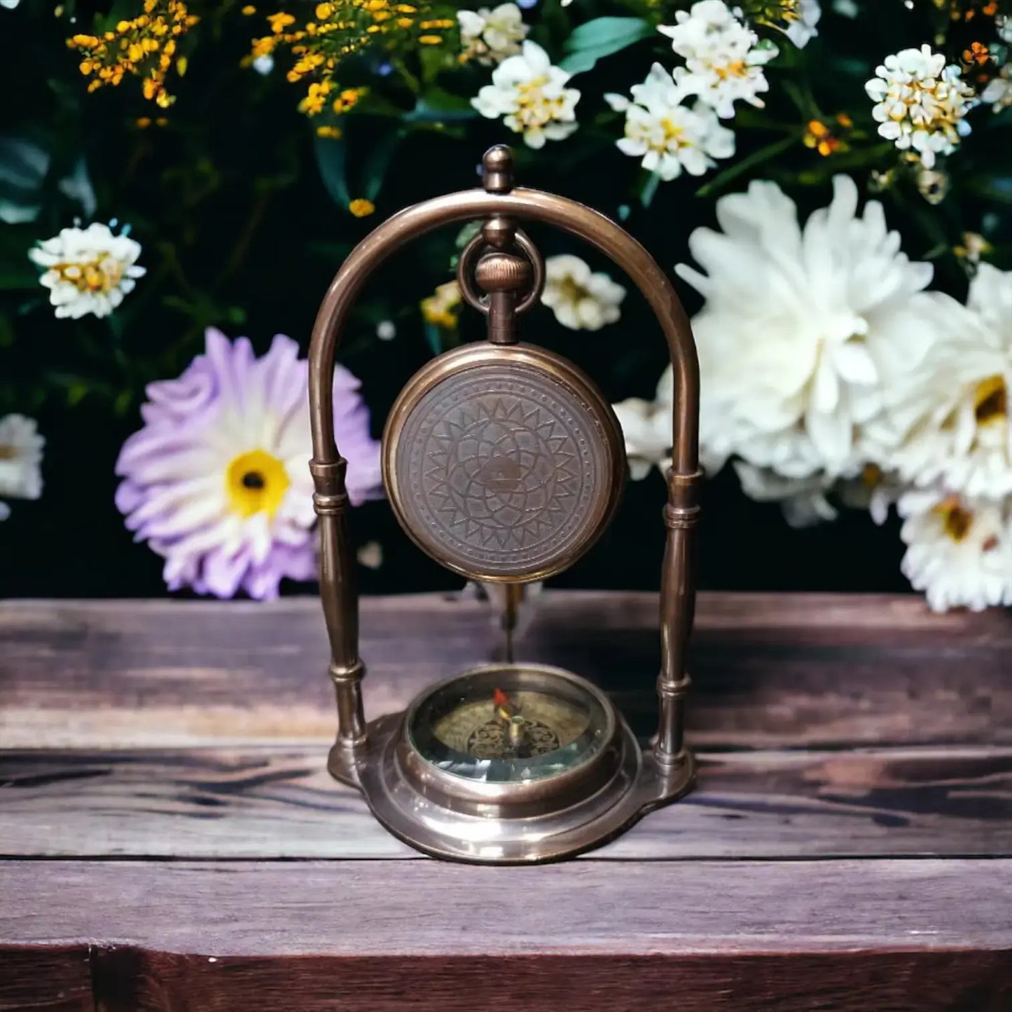 Elegant Arch Clock with Compass | Best gift for any occasions | Nautical Brass Gifts (Copy) mypirateshop