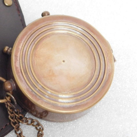 Brass compass back side