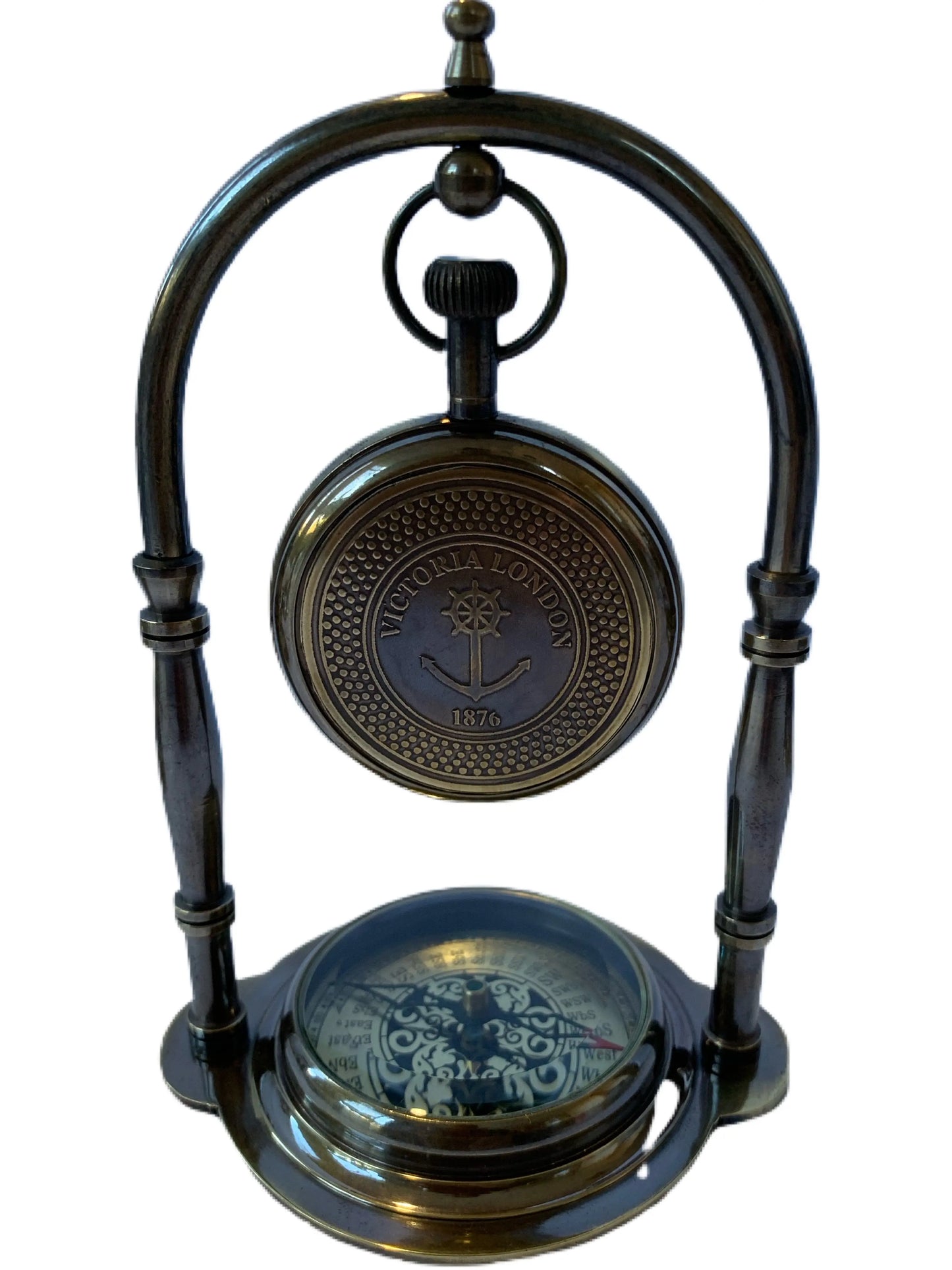 Compass Arch Clock - Blue mypirateshop