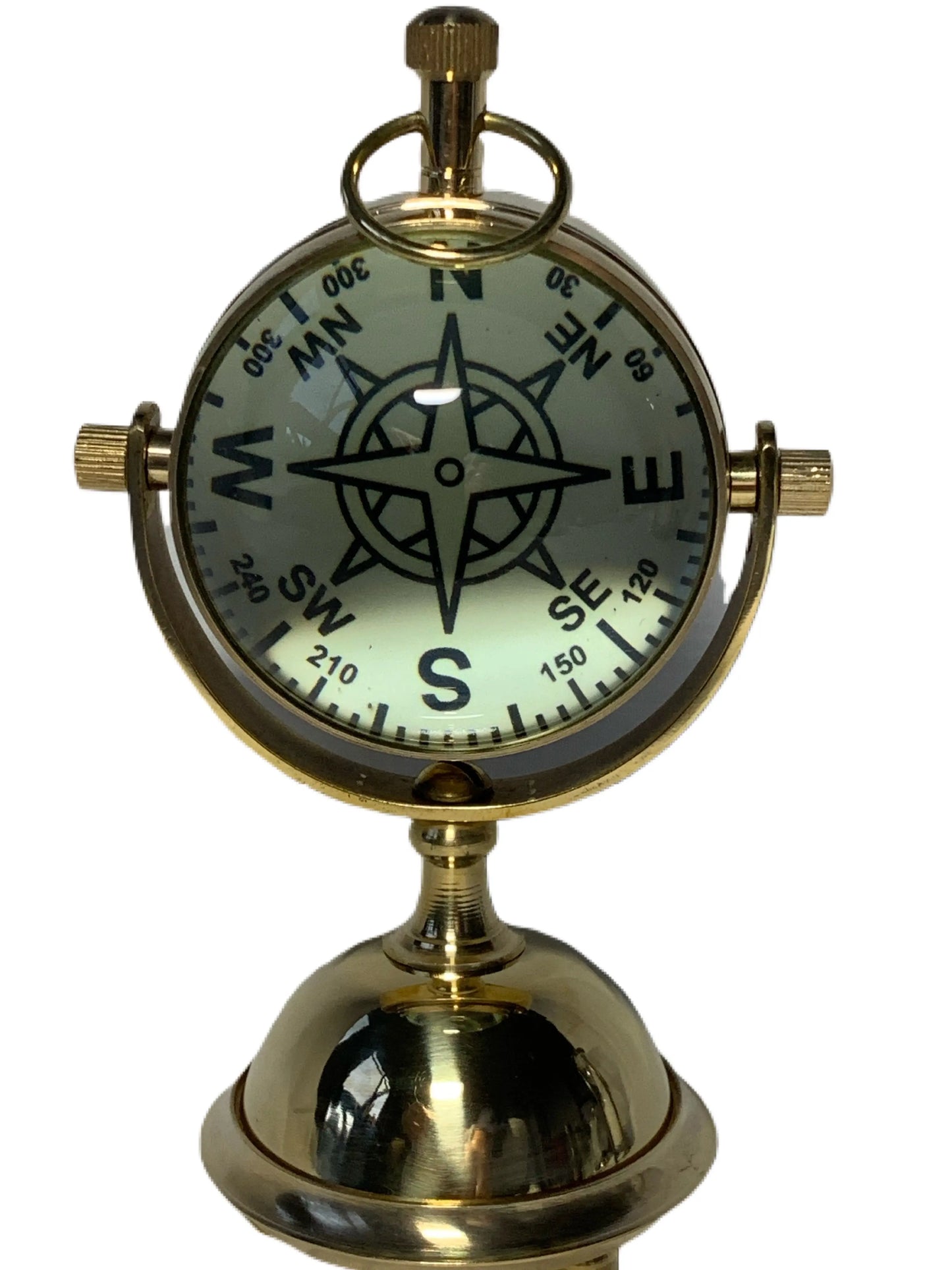 Rusty Ship Ball Clock on Stand mypirateshop