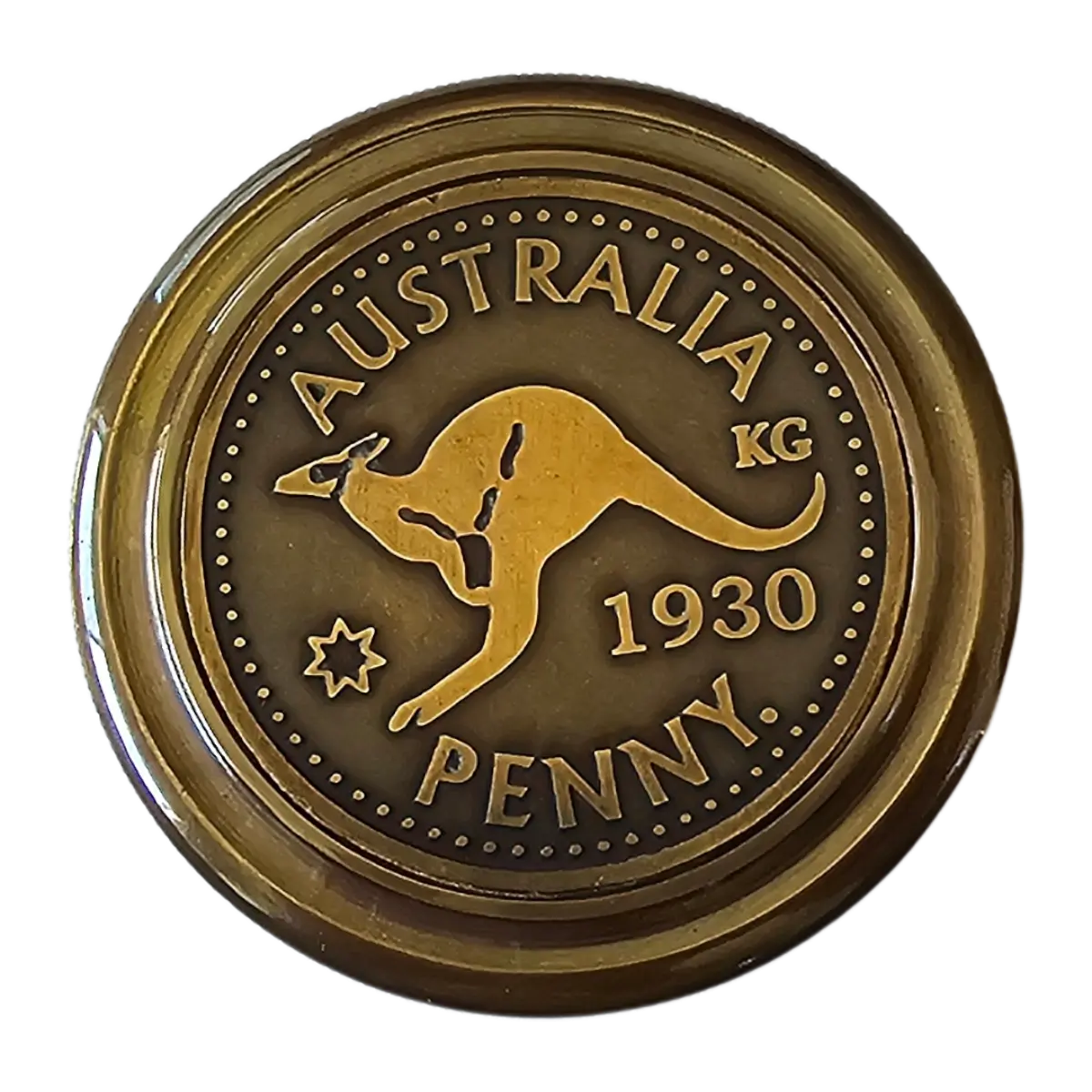 Australia Penny | Brass Compass | Personalized gifts
