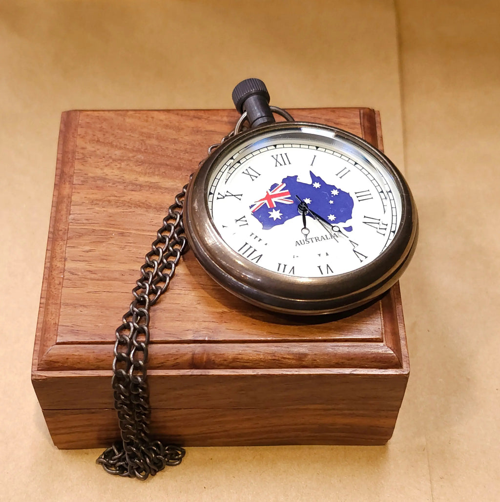 Australia Flag Pocket Watch | Engravable2