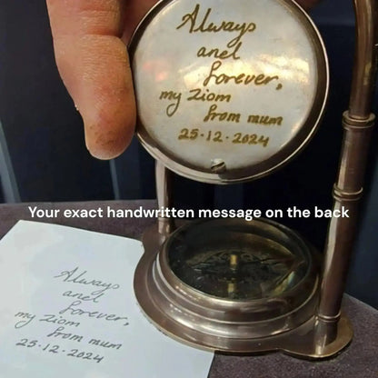 Your handwritten message on the back of clock.
