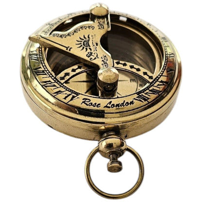 Small Brass Golden Sundial Compass | Personalised Vintage Gift mypirateshop
