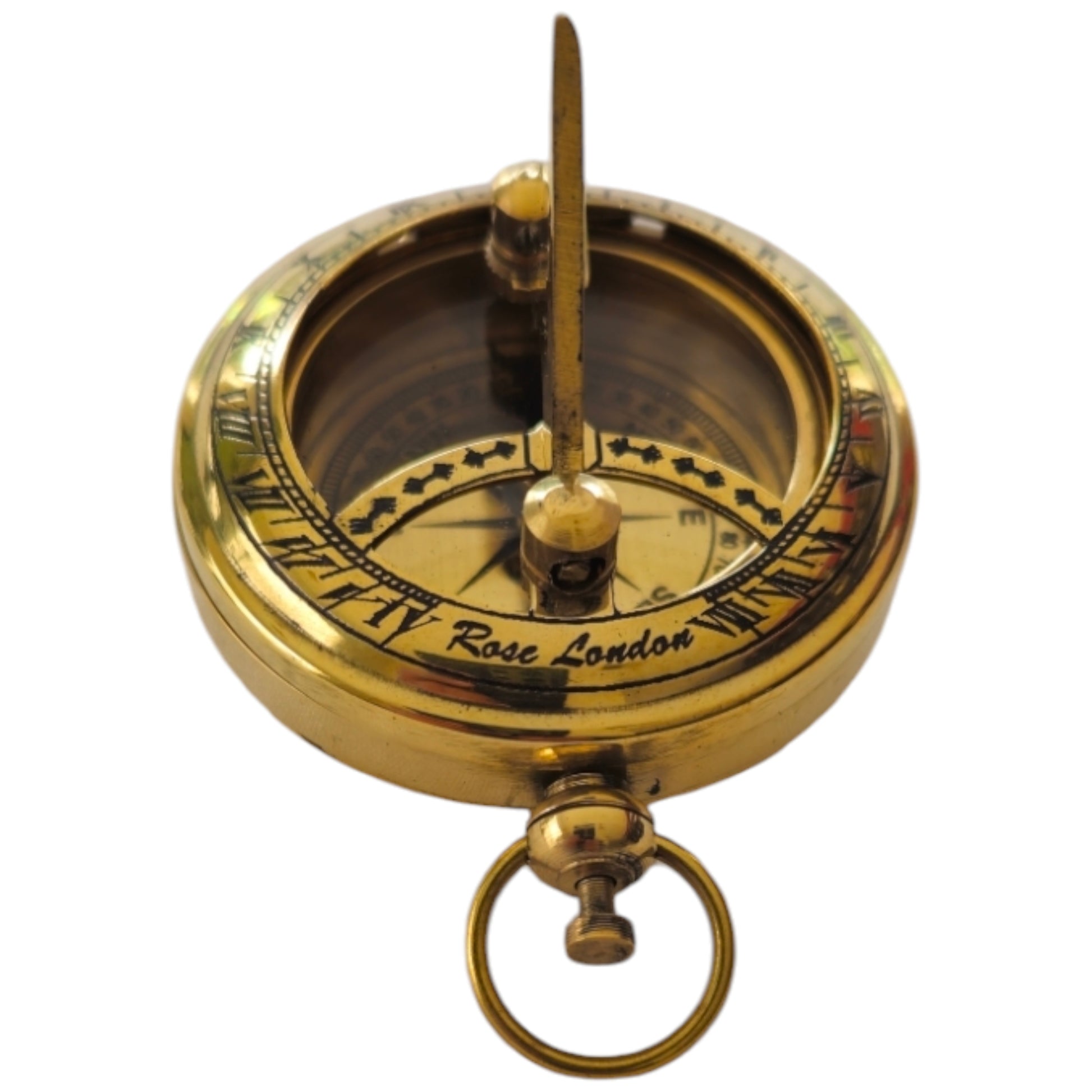 Classic Navigation & Timekeeping Compass – Golden Finish