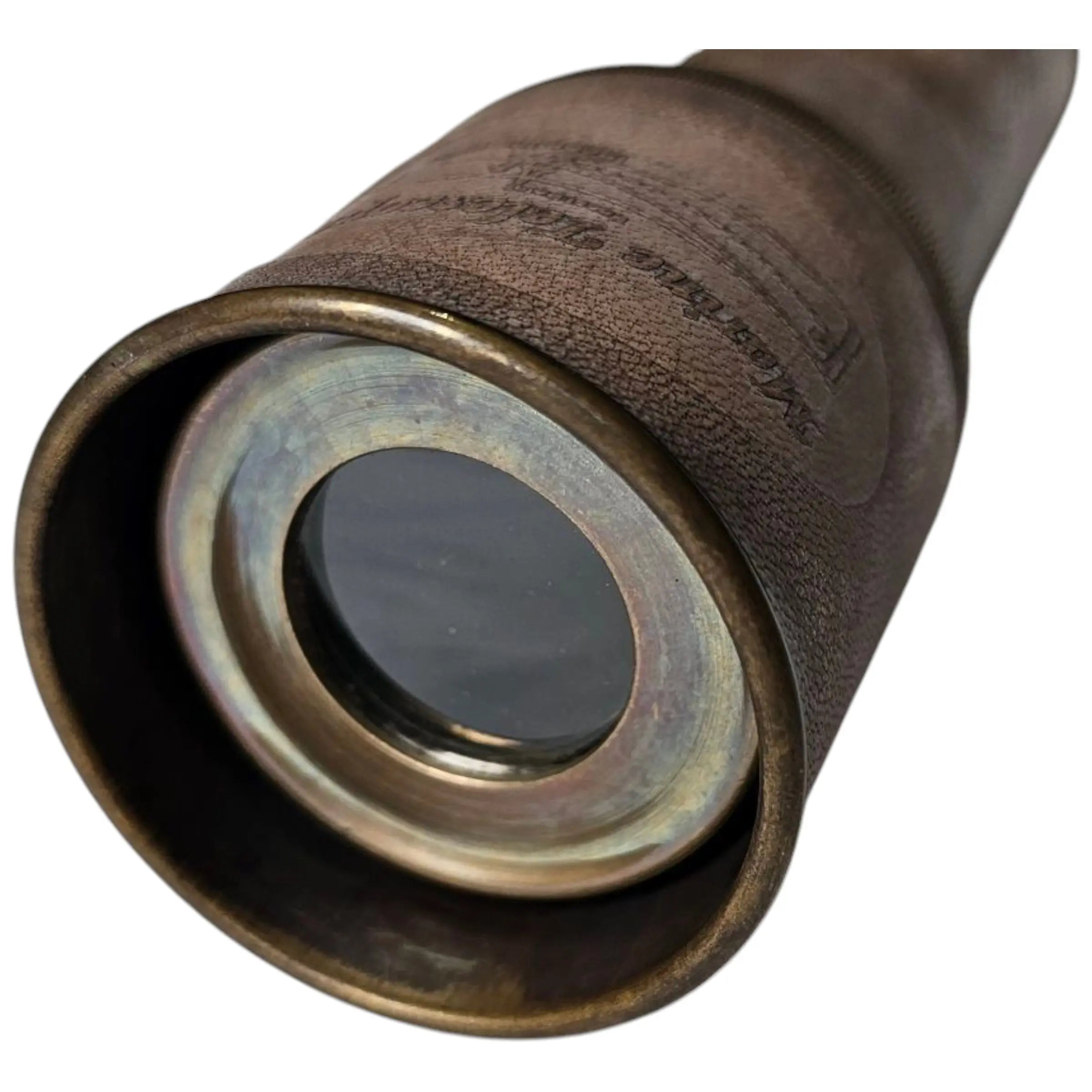 Antique Brass Torch Telescope – Vintage Explorer’s Spyglass with Engraving mypirateshop