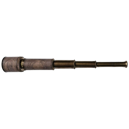 Antique Brass Torch Telescope – Vintage Explorer’s Spyglass with Engraving mypirateshop
