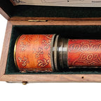 Dollond London brass leather telescope