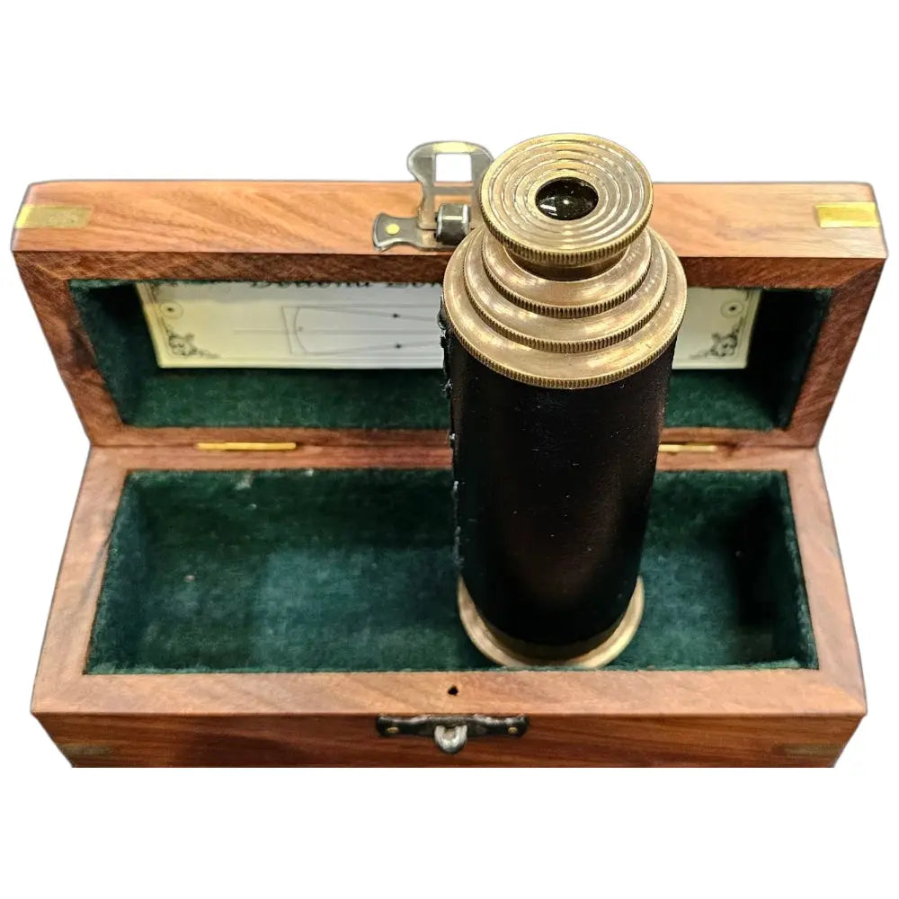 Antique Patina Leather Brass Pirate Telescope mypirateshop