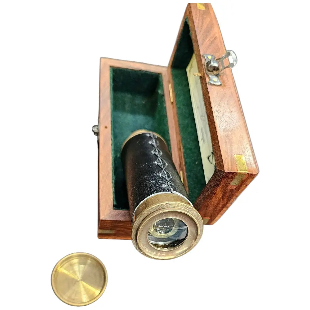 Antique Patina Leather Brass Pirate Telescope mypirateshop