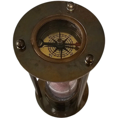 Nautical Sand Timer with Dual compasses | One Minute