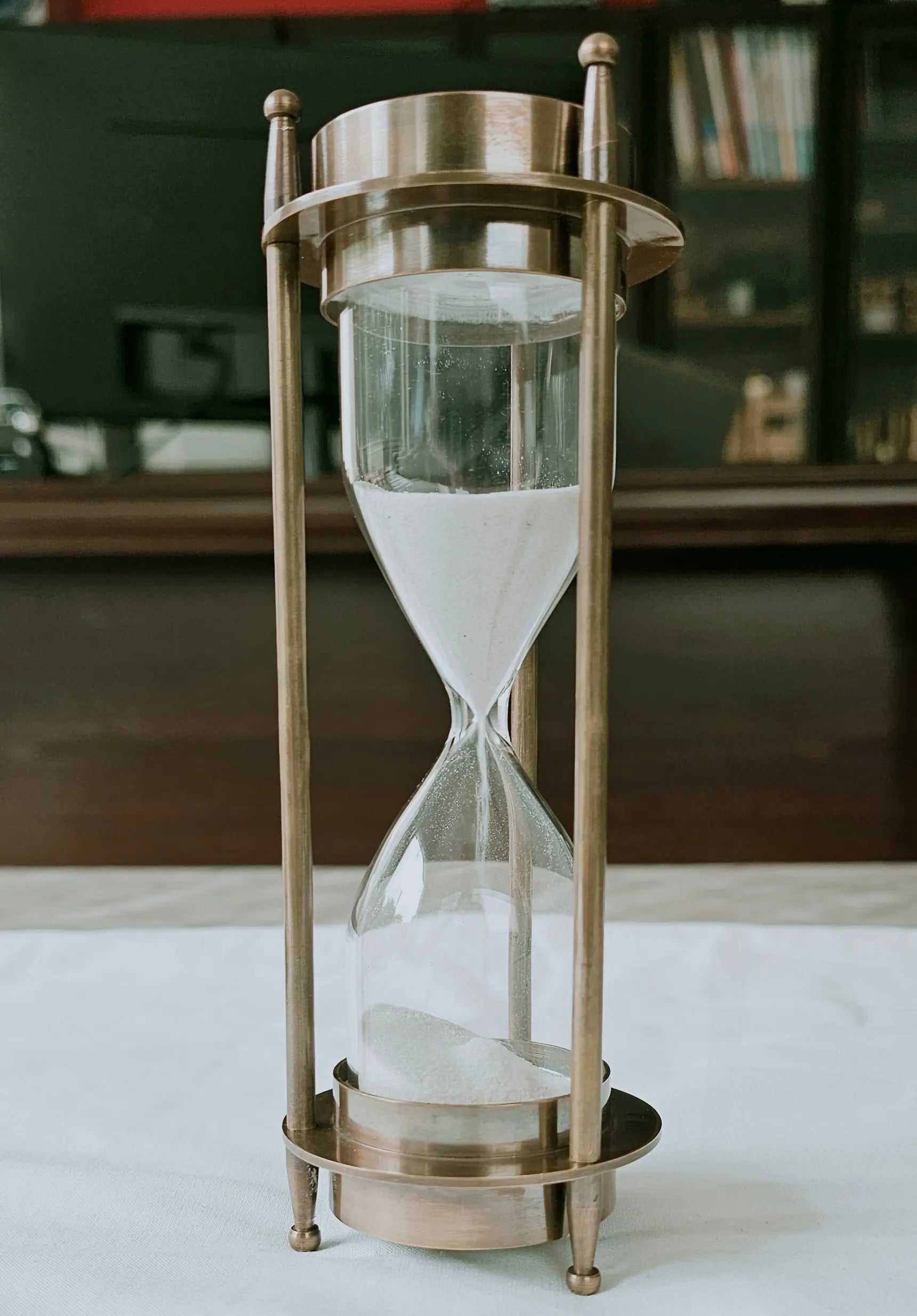Brass Hourglass | 5 minute sand timer