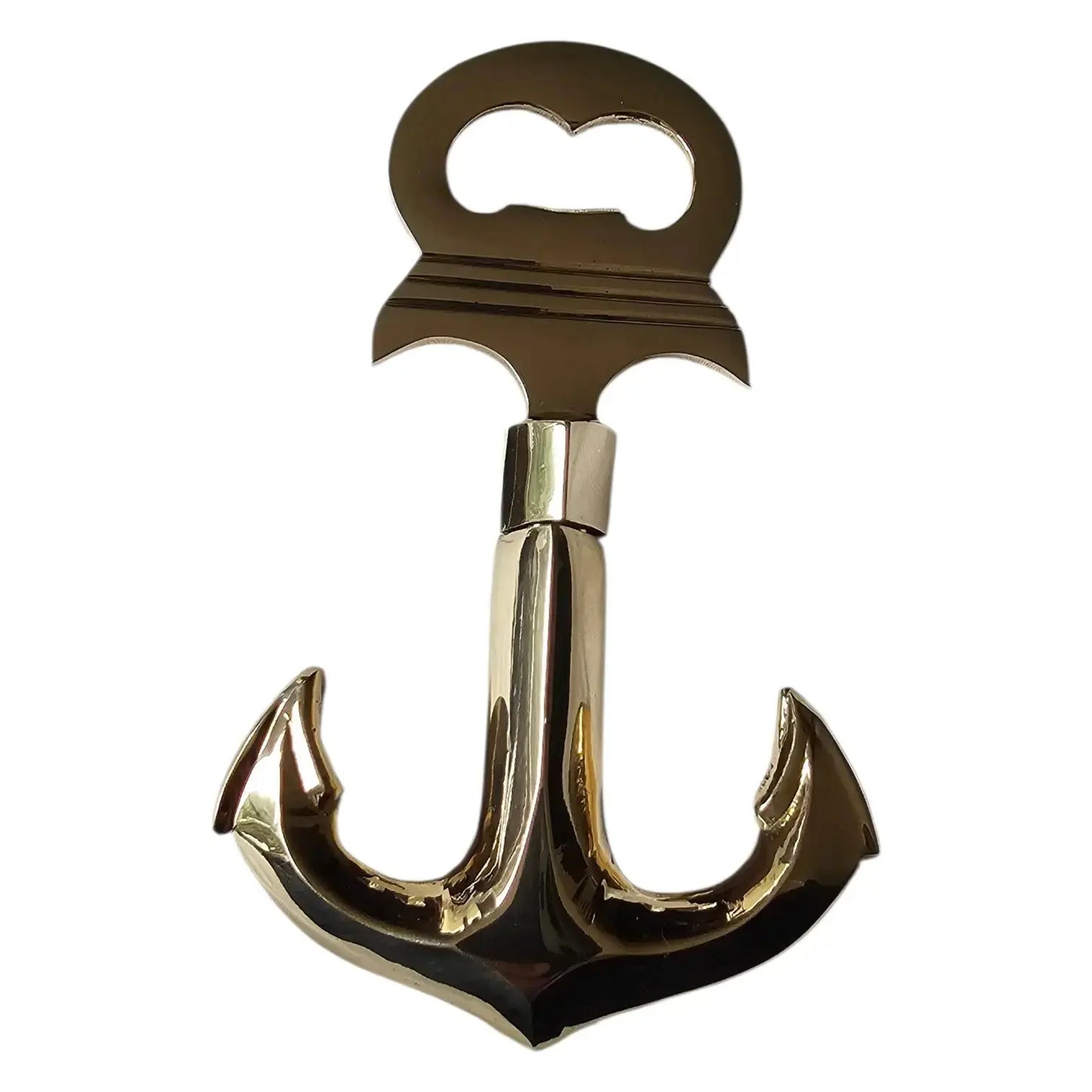 Gold anchor-shaped bottle opener 
