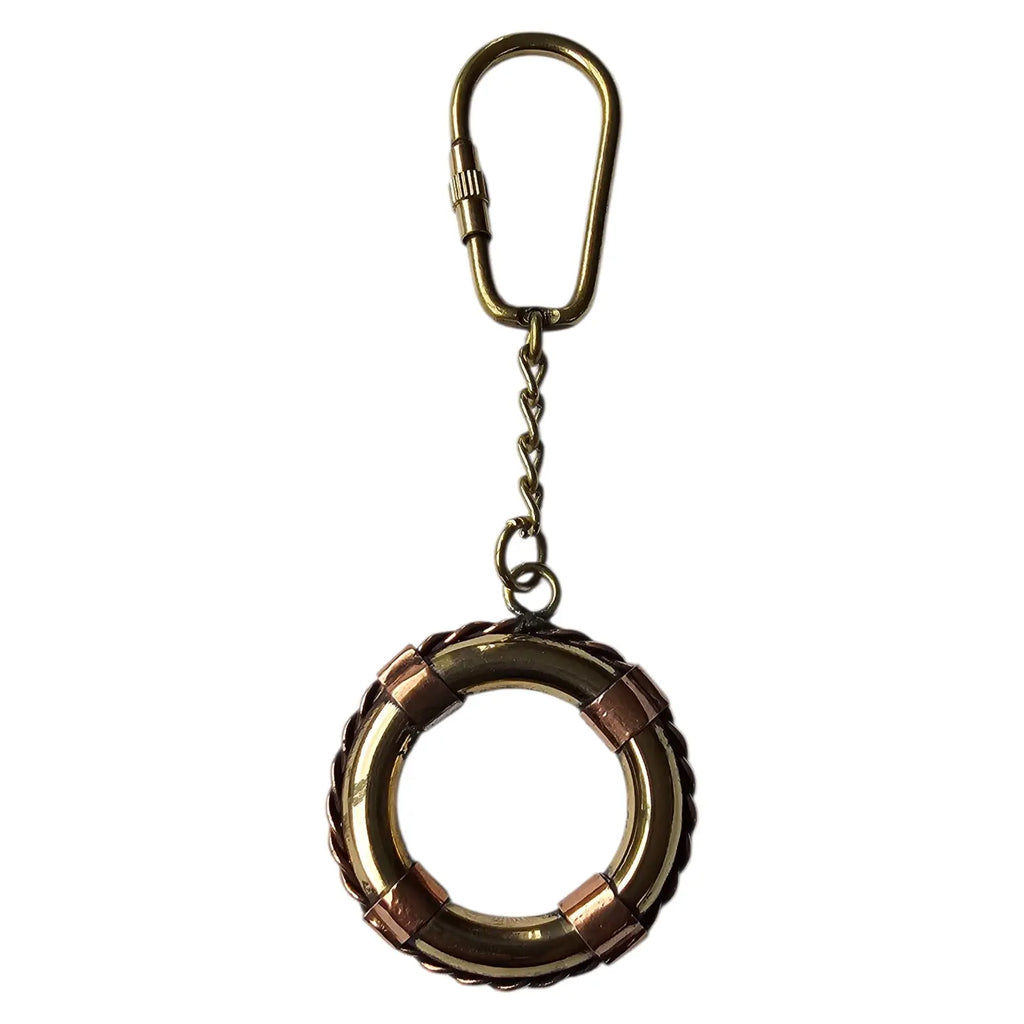 Lifebuoy keyring with copper accents