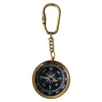 compass brass keyring