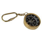 brass compass keyring

