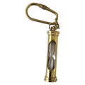 brass sand timer, hourglass keyring, keychain