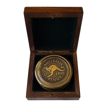 Australia Penny | Brass Compass | Personalized gifts