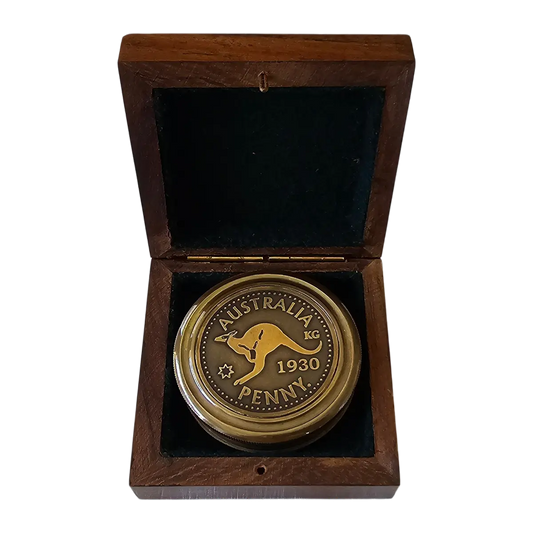 Australia Penny | Brass Compass | Personalized gifts