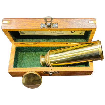 brass telescope in box - Dollond London