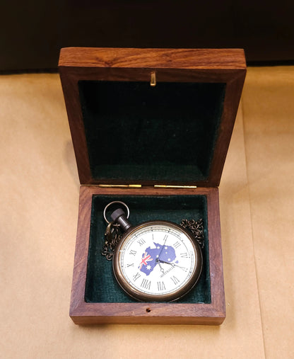 Australia Flag Pocket Watch | Engravable