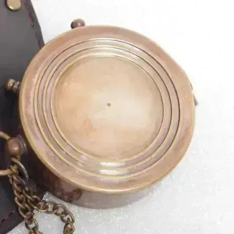 Back of brass compass available for personalisation