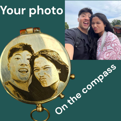 Customised compass with a picture