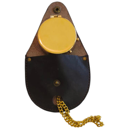 Compass with leather case
