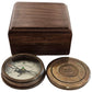 Functional pocket-sized brass navigation compass