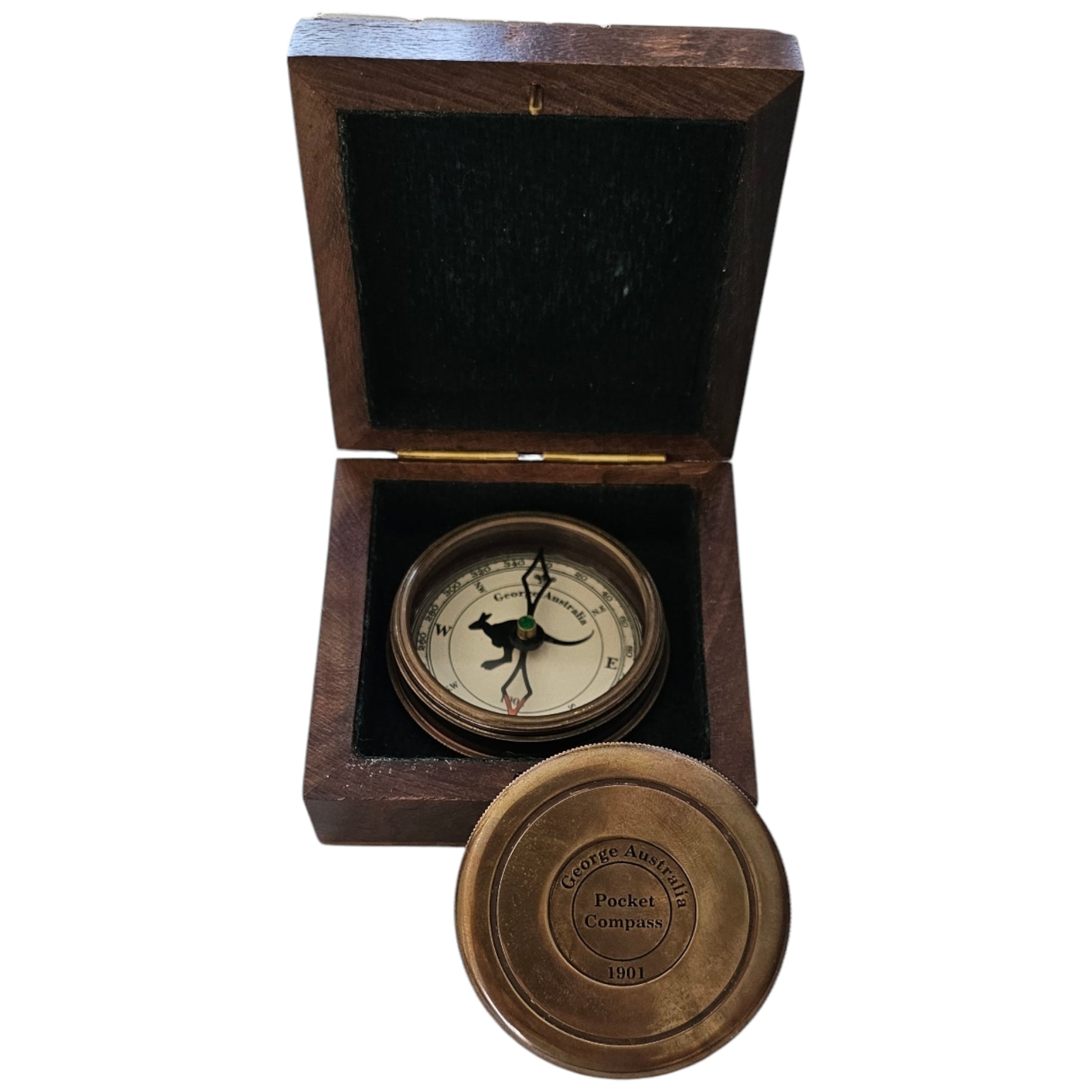 Collector’s edition George Australia 1901 brass compass