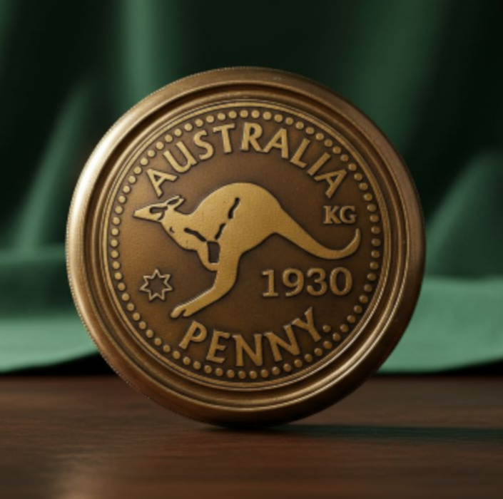 Australia Penny Brass compass 