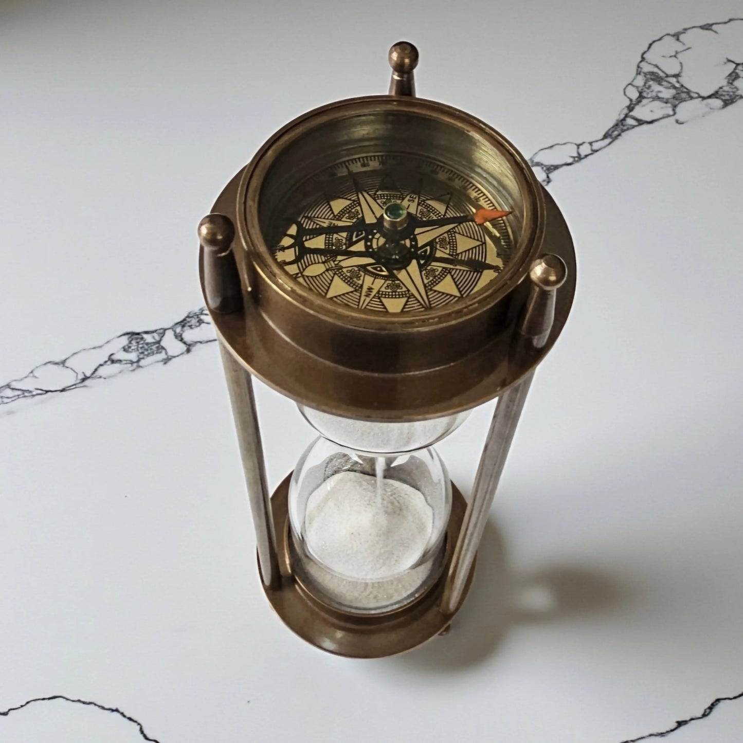 Brass Hourglass | 5 minute sand timer | Nautical gift