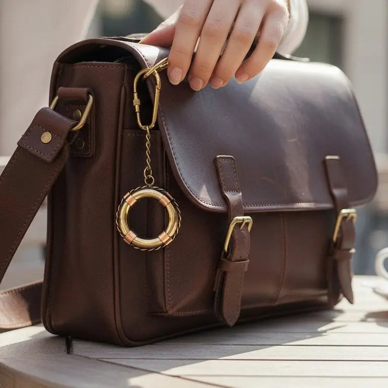 Lifebuy keyring on a bag
