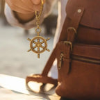 Captain's Wheel Keyring | Nautical Ship's Wheel