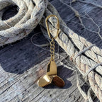ship's rudder key chain