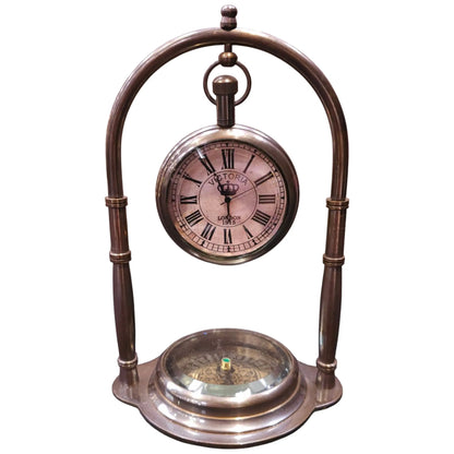 Elegant Brass Timepiece with Classic Arch Design