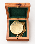 Joshua 1:9 personalised brass compass in wooden box – Christian baptism and confirmation gift