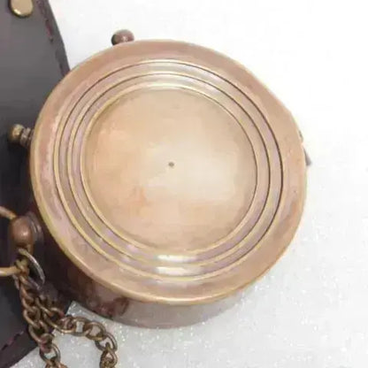 Brass compass back side
