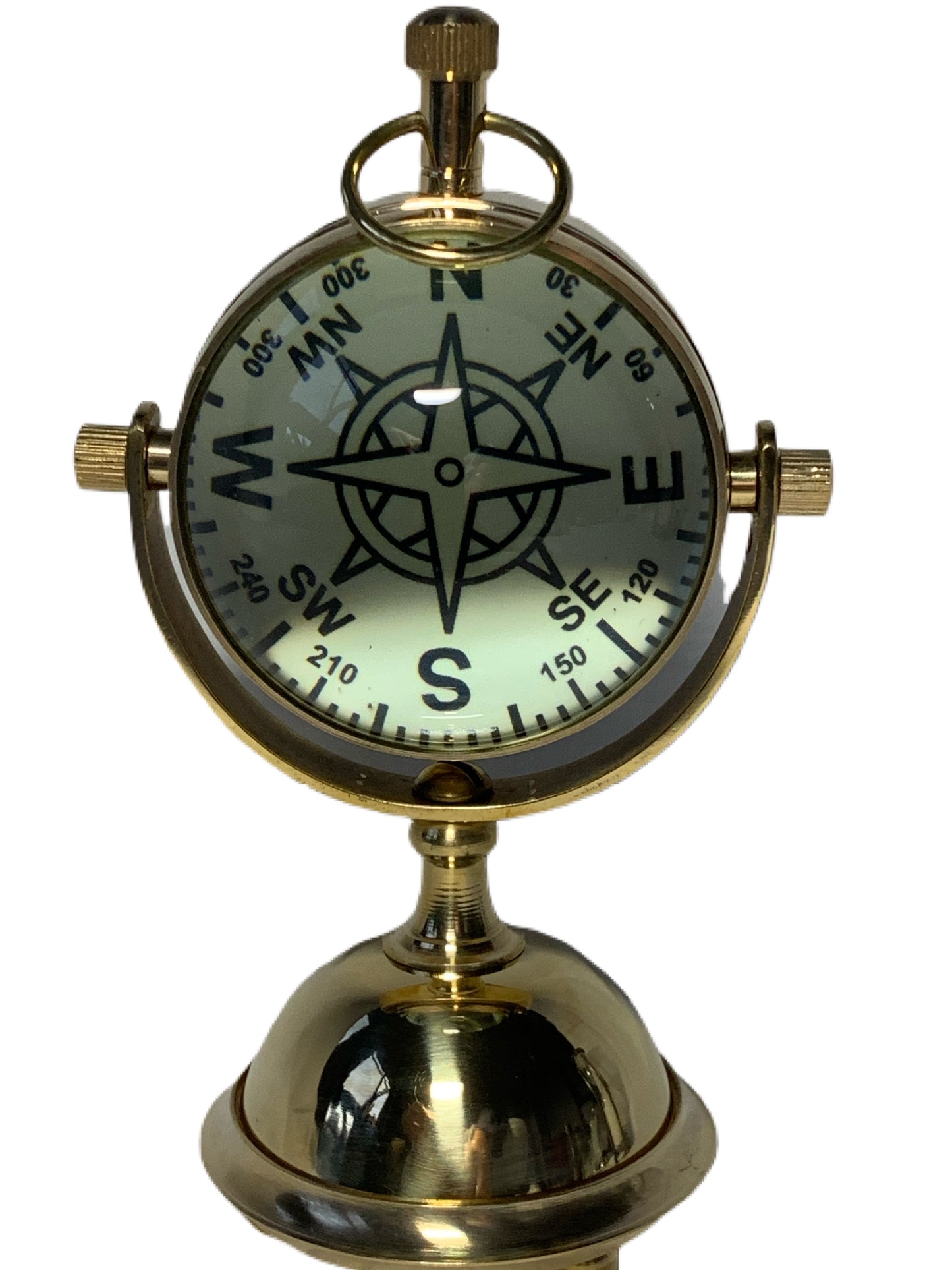 Rusty Ship Ball Clock on Stand