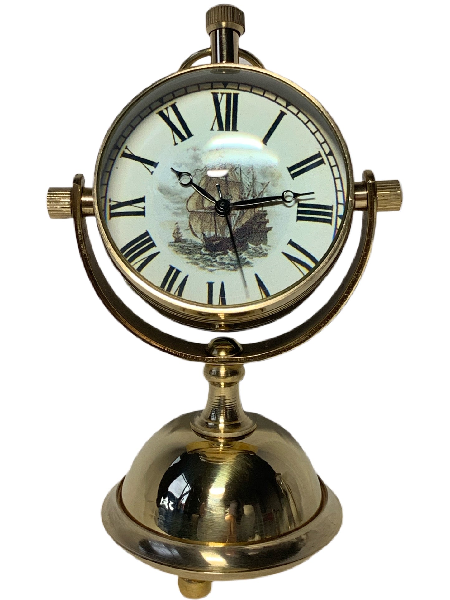 Rusty Ship Ball Clock on Stand