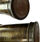 A Maspoli brass leather telescope